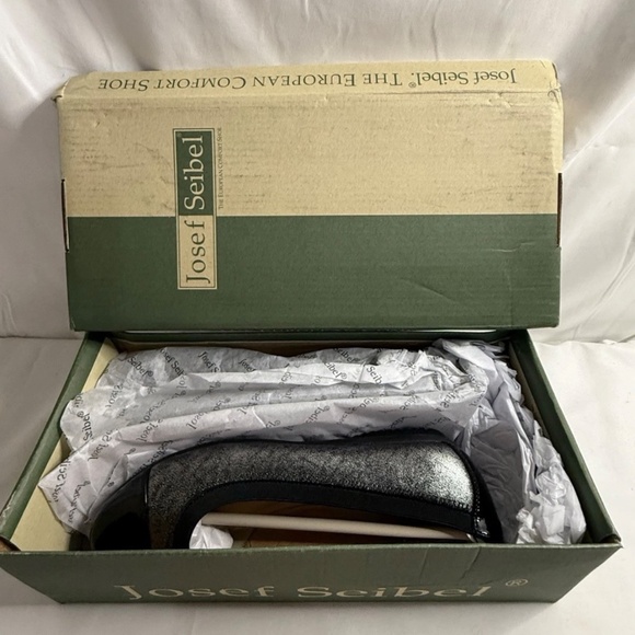 Josef Seidel Womens Pippa 07 Ballet Flats Black & Metallic Shoes EU 36 US 5-5.5 - Picture 2 of 16